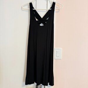 American Eagle Dress Black Knee Length Criss Cross Size S